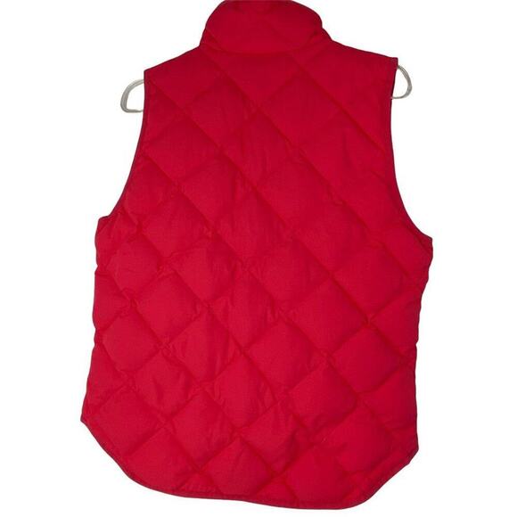 J Crew Down Puffer Vest Women's Size S Coral Pink Quilted Full Zip Insulated - Picture 2 of 11